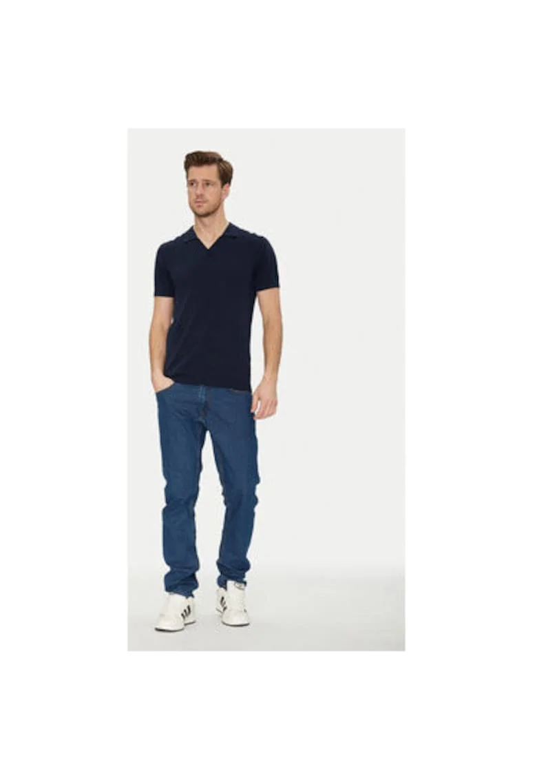 Tricou Polo barbati  20718362, Bumbac/Lyocell, Bleumarin, Bleumarin