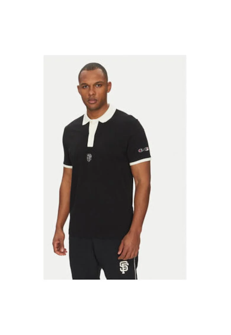 Tricou polo barbati  221044, Bumbac, Negru, Negru
