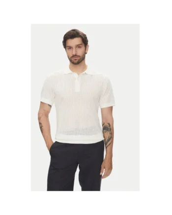 Tricou polo barbati  30-804126, Bumbac, Ecru, Ecru