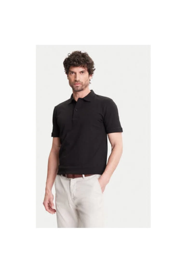 Tricou polo barbati  C5 21354.2110, Bumbac, Negru, Negru