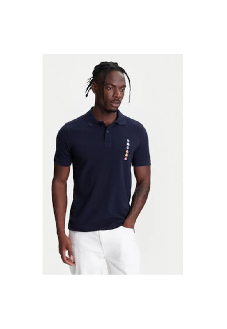 Tricou polo barbati  3089U302J, Bumbac organic, Bleumarin, Bleumarin