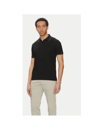 Tricou polo barbati  25411236, Bumbac, Negru, Negru