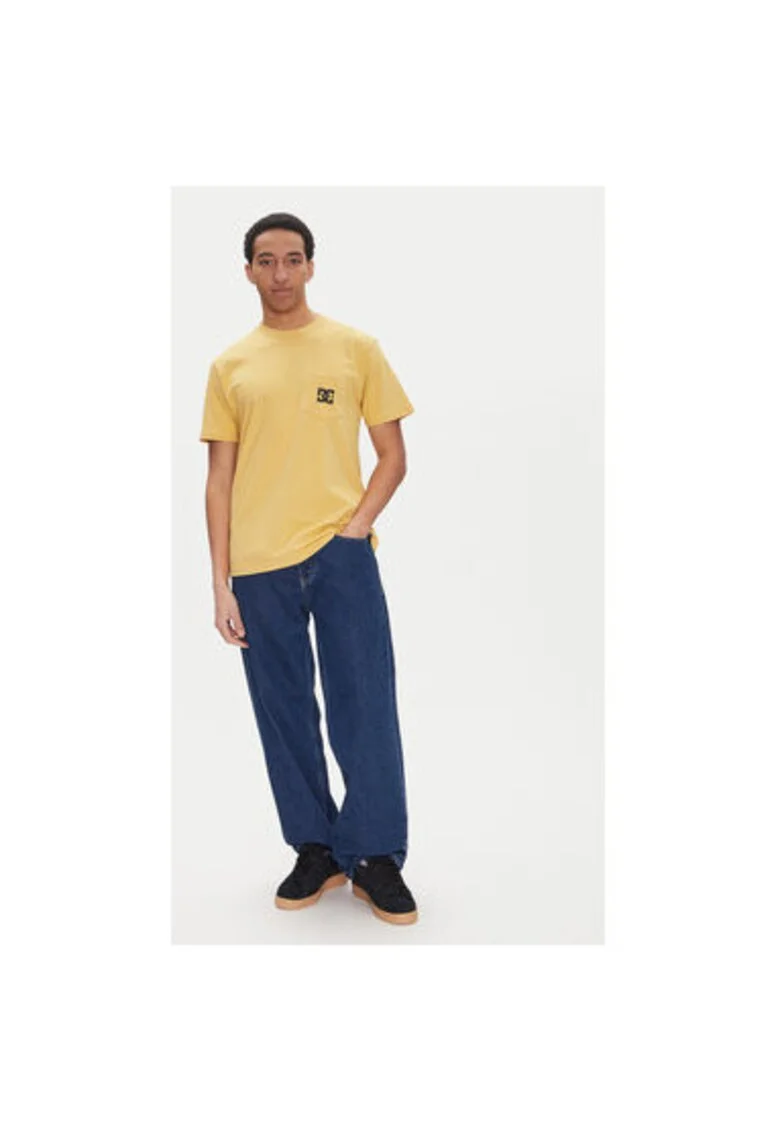 Tricou barbati  ADYZT05377, Bumbac/Bumac reciclat, Galben, Galben