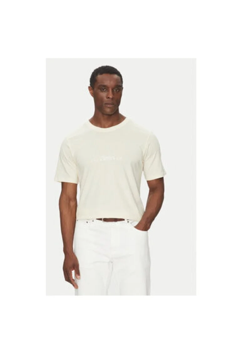 Tricou barbati Jack Jones, 12273163, Bumbac, Ecru, Ecru