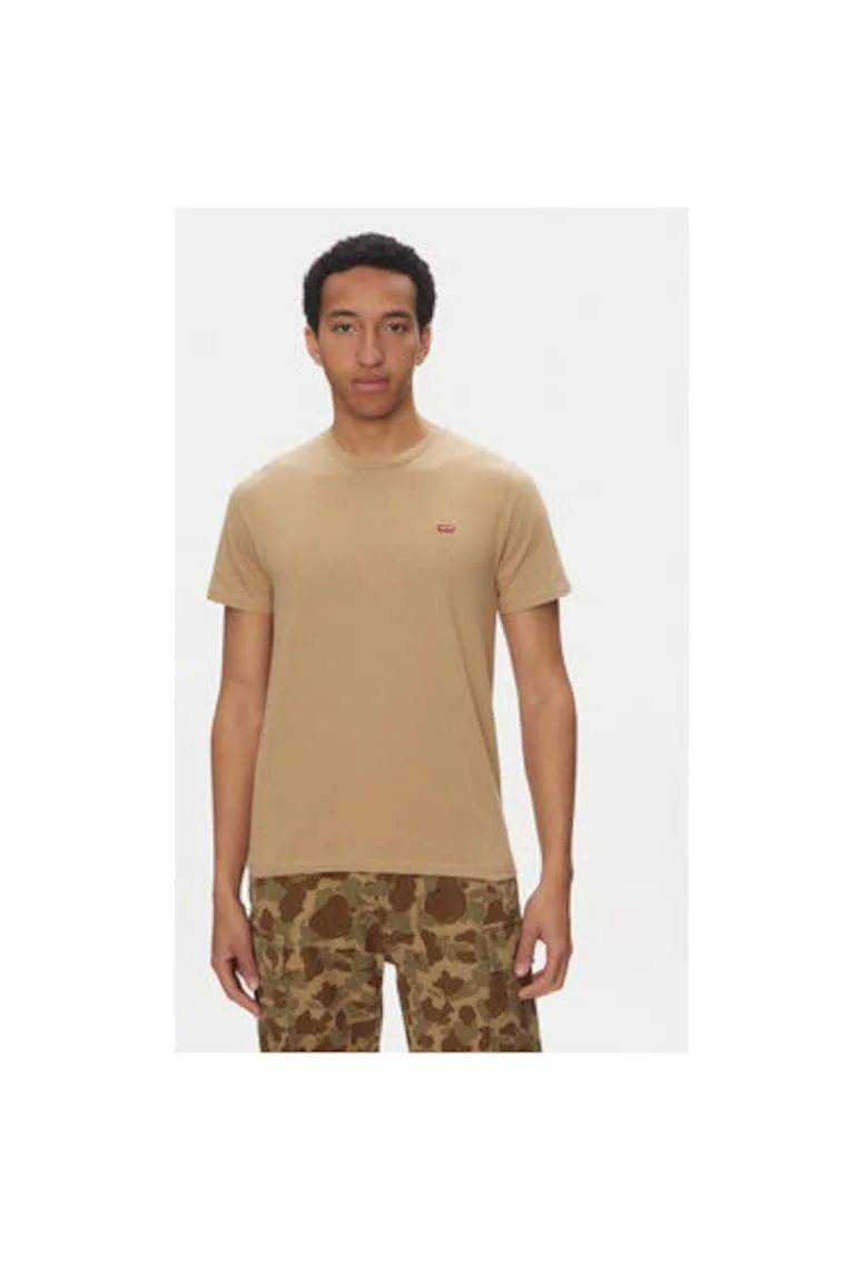 Tricou barbati Levi S, 56605-0261, Bumbac, Bej, Bej
