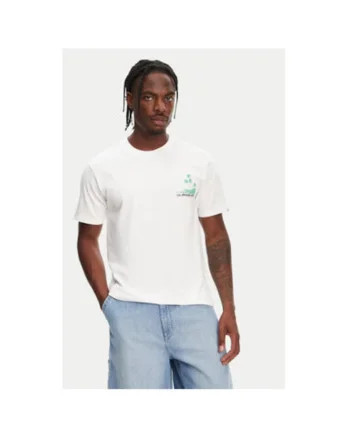 Tricou barbati  EQYZT08057, Bumbac, Alb, Alb