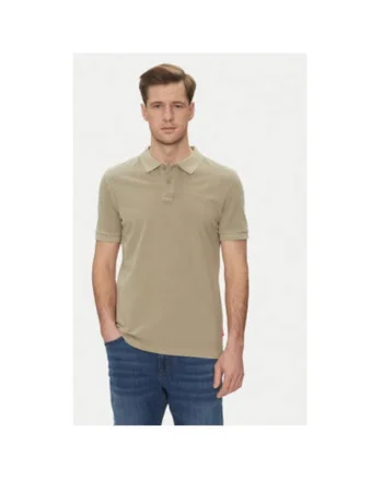 Tricou polo barbati  10019371 30045619, Bumbac organic, Bej, Bej