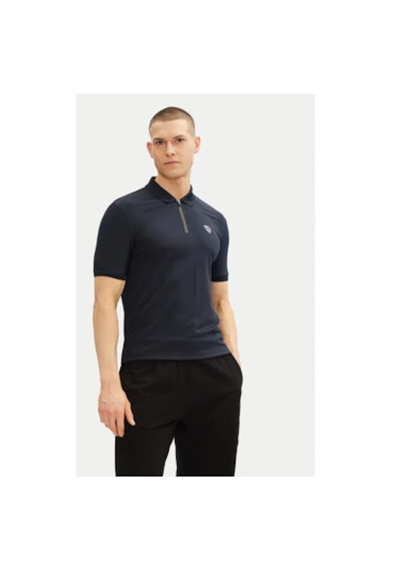 Tricou Polo barbati  Emporio Armani, 8NPF13 PJRGZ, Viscoza/Poliamida, Bleumarin, Bleumarin