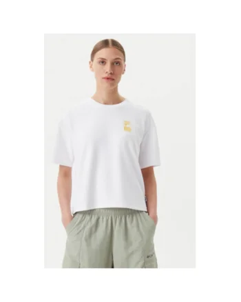 Tricou dama  FAW1044, Viscoza/Poliester, Alb, Alb