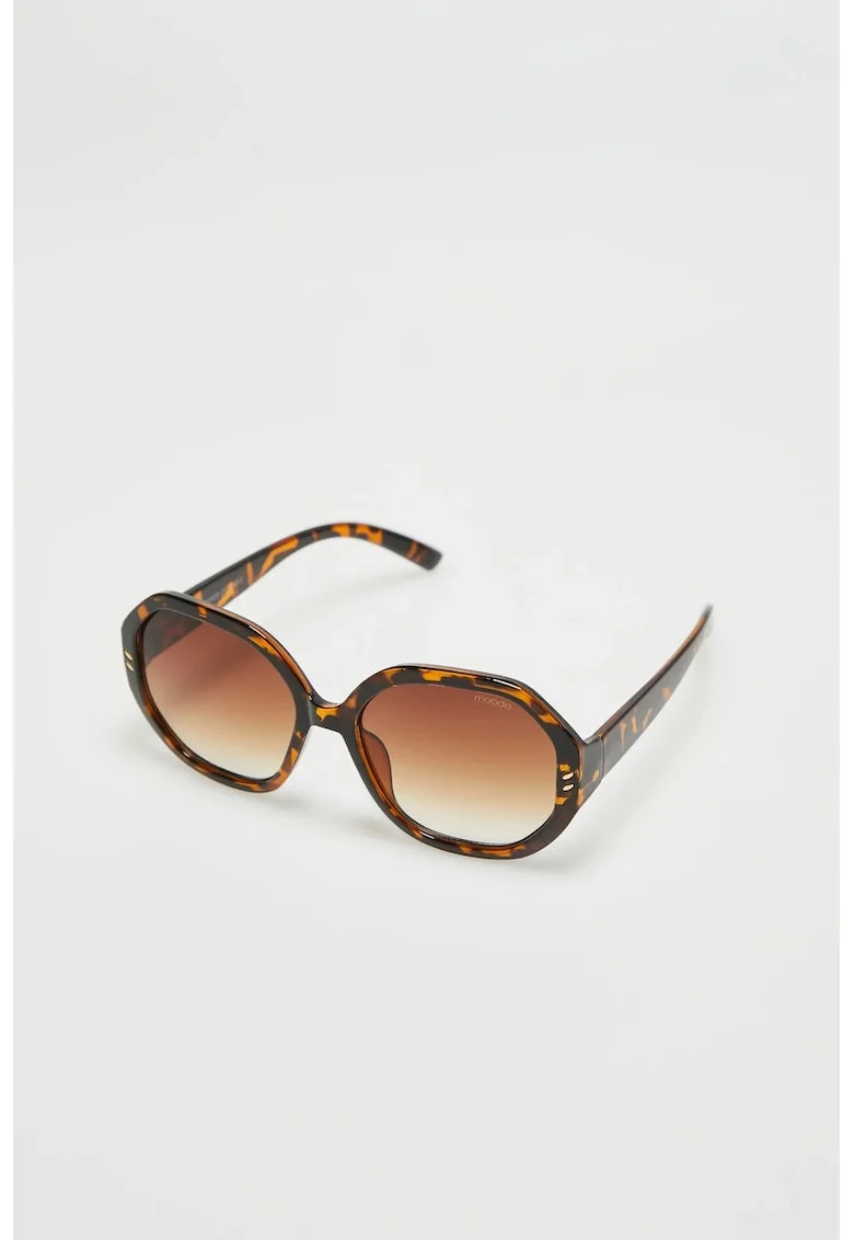 Ochelari de soare  rame maronii, lentile rotunde, filtrul UV 400,