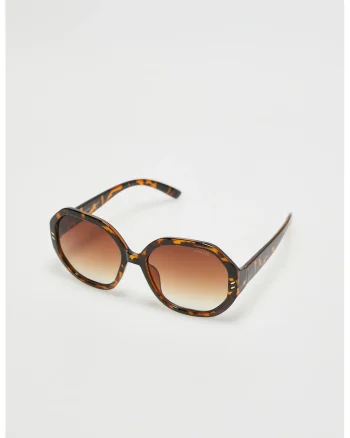 Ochelari de soare  rame maronii, lentile rotunde, filtrul UV 400,