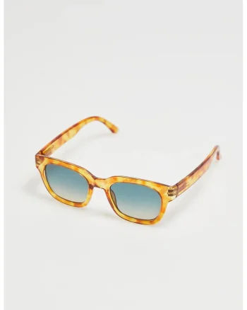 Ochelari de soare  dreptunghiulari, rame din plastic maronie, filtrare UV 400,