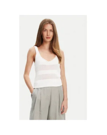 Top dama  1898DH018, Bumbac, 46794, Alb