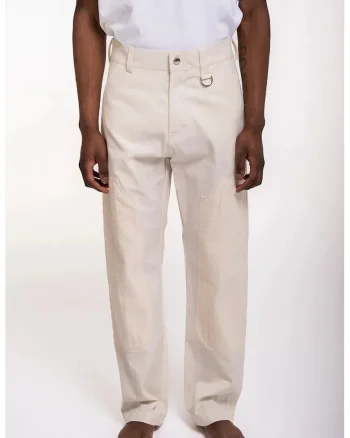 Pantaloni drepti fit cu buzunare frontale, Bej