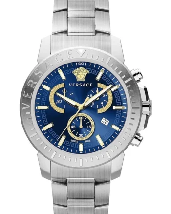 Ceas barbati  inox, 45mm, 5 ATM, argintiu