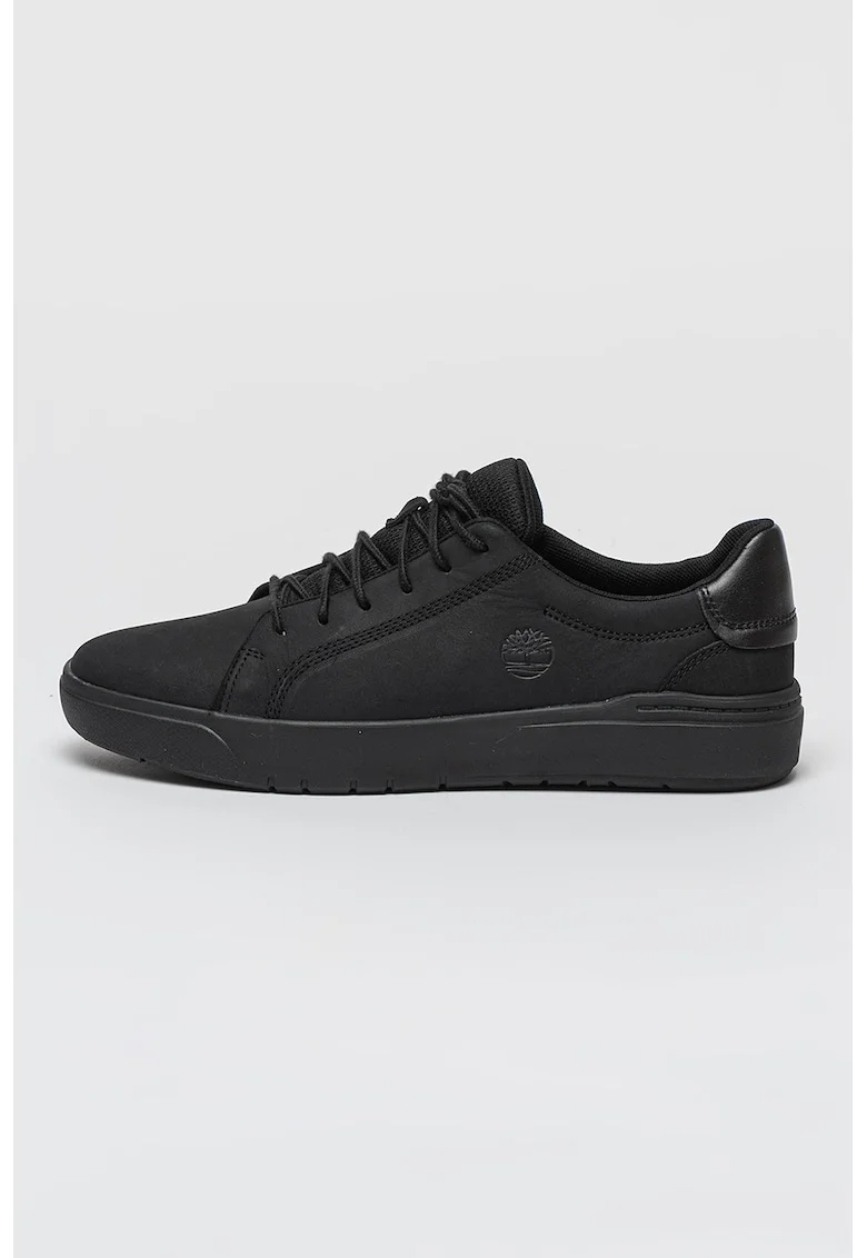 Pantofi sport low-top de piele nabuc Seneca Bay, Negru