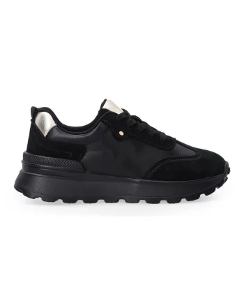 Pantofi sport din piele ecologica cu insertii de piele intoarsa