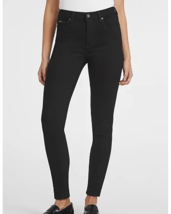 Blugi crop skinny, Negru