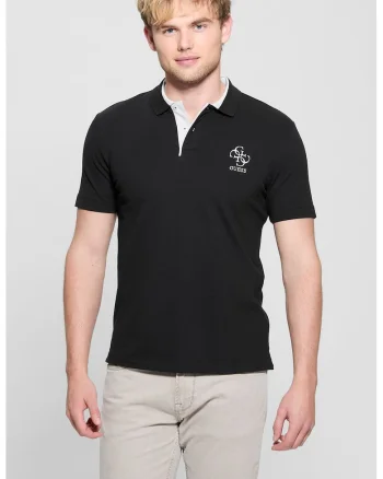 Tricou polo cu logo, Negru