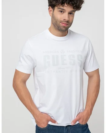 Tricou regular fit cu logo, Alb