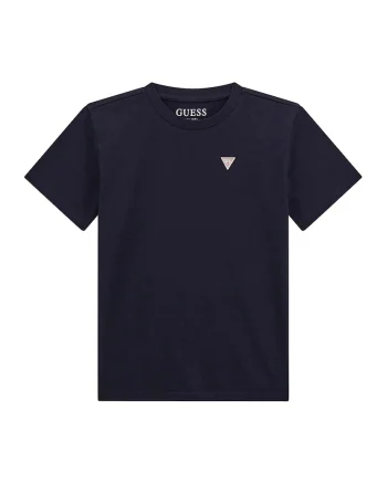 Tricou din bumbac cu decolteu la baza gatului, Albastru ultramarin