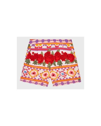 Pantaloni scurti copii,  Viscoza, Multicolor, Multicolor