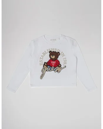 Bluza cu model grafic, Alb/Maro