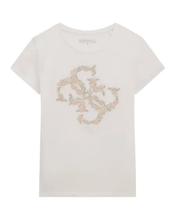 Tricou regular-fit din amestec de bumbac cu logo, Piersica/Verde pal/Alb murdar