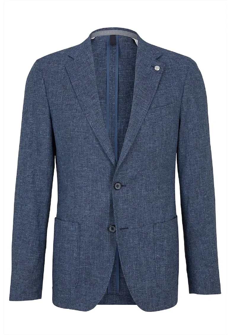 Sacou regular fit cu inchidere la un singur rand de nasturi STR2, Albastru deschis