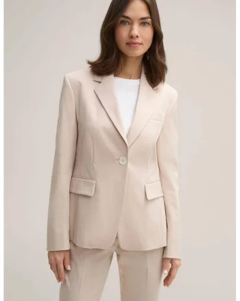 Sacou slim fit cu inchidere la un singur rand de nasturi WN1, Bej