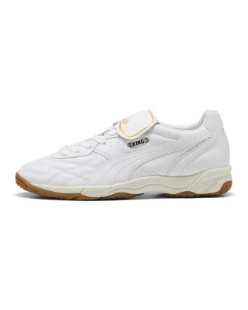 Pantofi sport King de piele cu logo, Alb