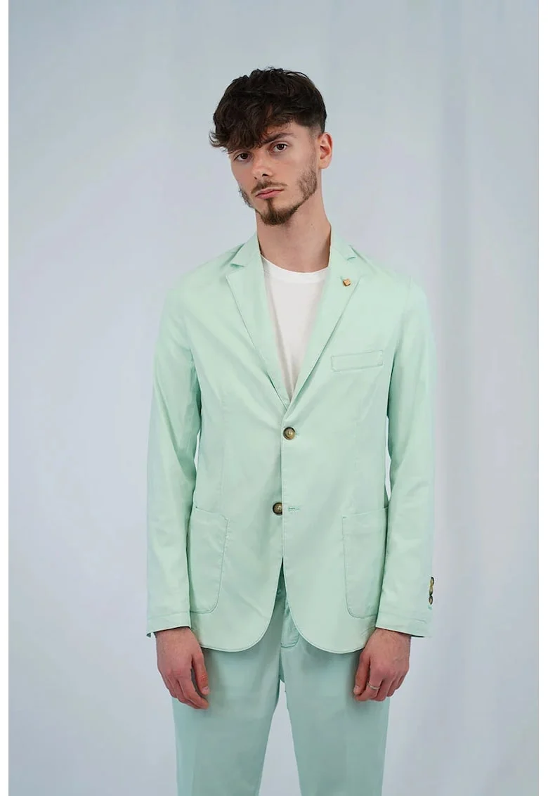 Sacou fără dublură, de vară cu buzunare aplicate XG1, Verde