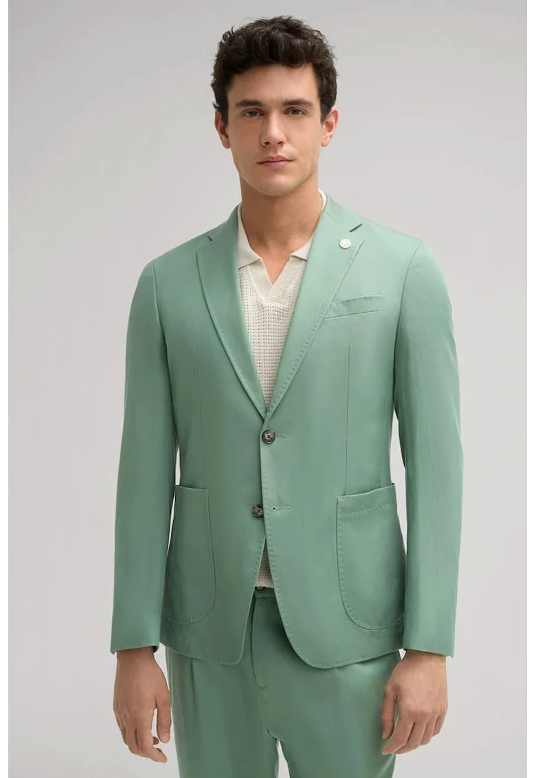 Sacou regular fit cu închidere la un singur rând de nasturi JP5, Verde