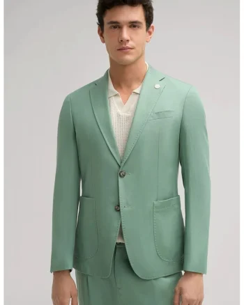 Sacou regular fit cu închidere la un singur rând de nasturi JP5, Verde