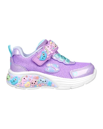 Pantofi sport cu inchidere velcro My Dreamers, Turcoaz/Roz pastel/Lila