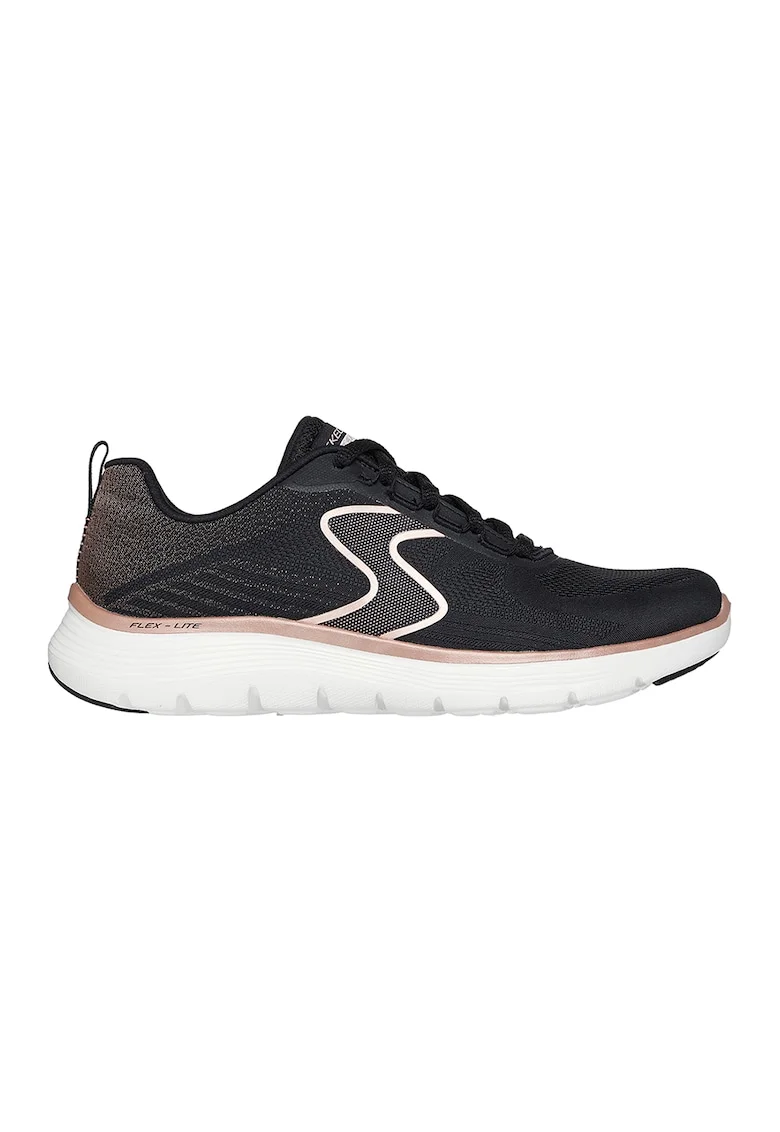 Pantofi sport din plasa cu branturi cu amortizare Flex Appeal 5.0, Negru