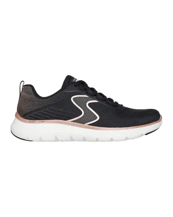 Pantofi sport din plasa cu branturi cu amortizare Flex Appeal 5.0, Negru