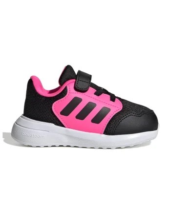 Pantofi sport Tensaur Run 3.0 cu velcro, Negru/Roz aprins