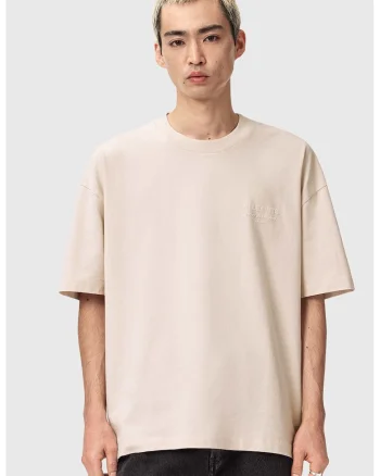 Tricou lejer de bumbac Xander, Alb fildes