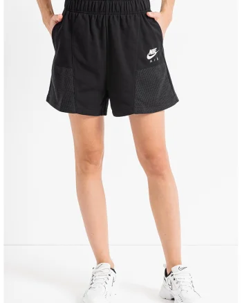 Pantaloni scurti lejeri din amestec de bumbac, Negru