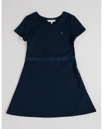 Rochie evazata cu maneci scurte, Albastru ultramarin