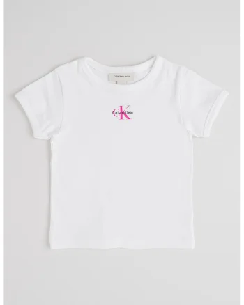 Tricou cu imprimeu logo, Alb optic
