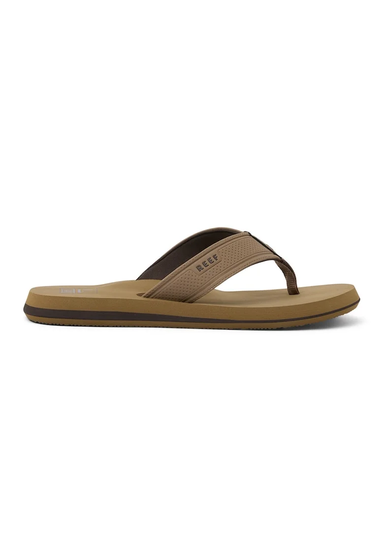 Papuci flip-flop cu logo The Layback, Maro taupe deschis