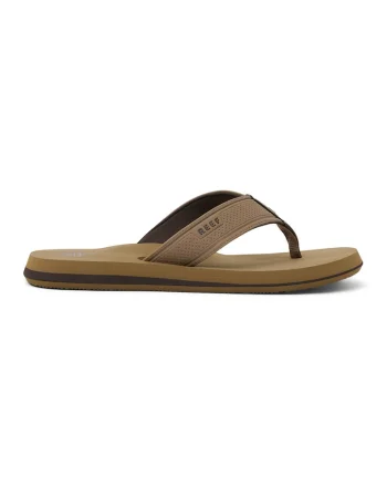 Papuci flip-flop cu logo The Layback, Maro taupe deschis