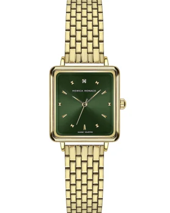 Ceas dreptunghiular cu diamant, Auriu