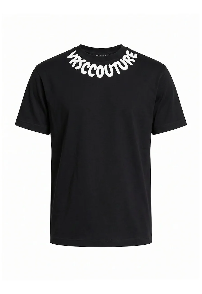 Tricou cu decolteu la baza gatului Solarian Nova, Negru