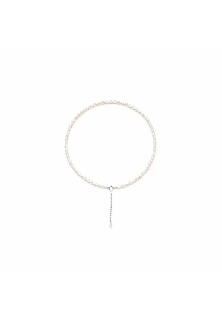 Colier choker cu perle naturale si argint 925