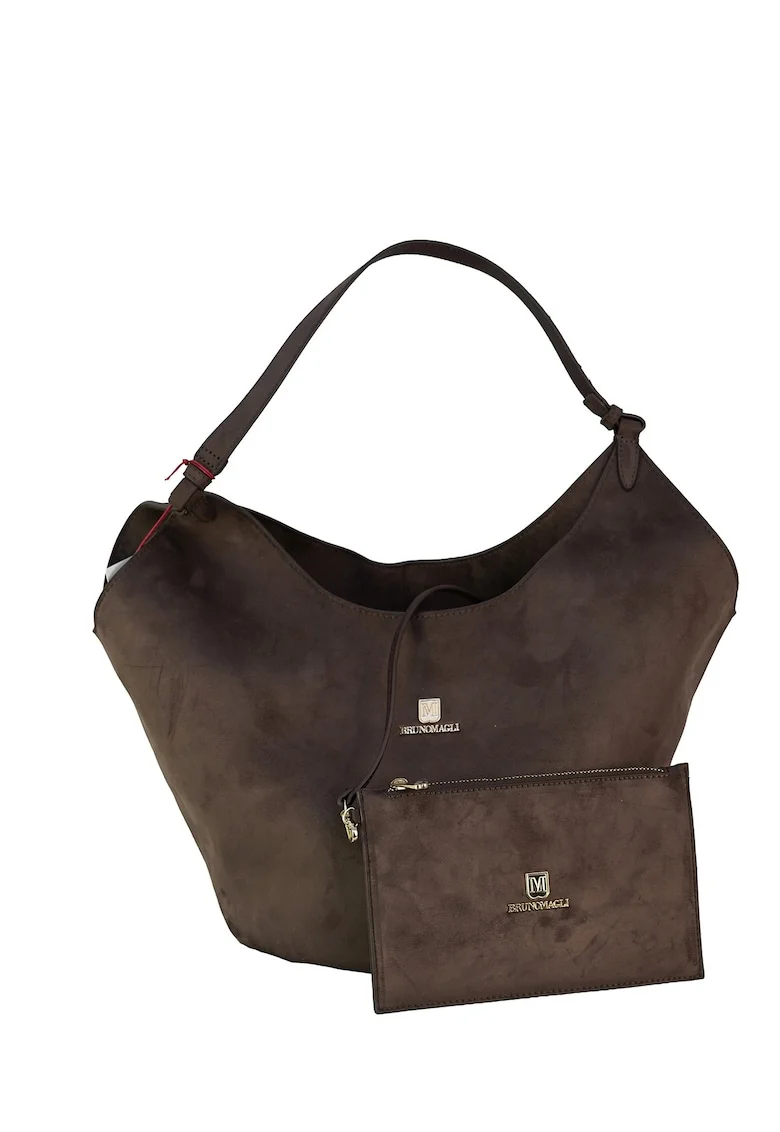 Geanta shopper cu etui Marina, Maro inchis