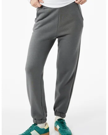 Pantaloni de trening cu talie inalta, Gri inchis