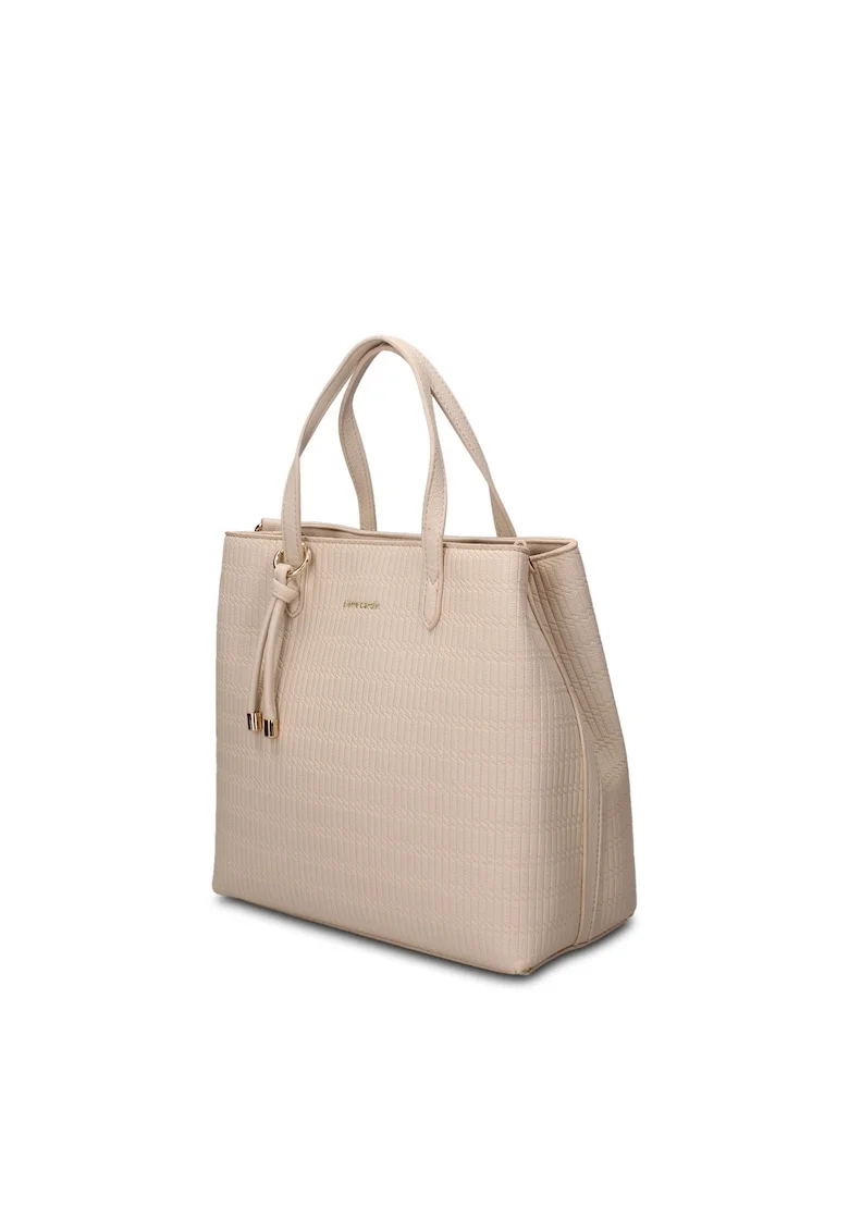 Geanta shopper din piele ecologica Oriana Chic, Bej
